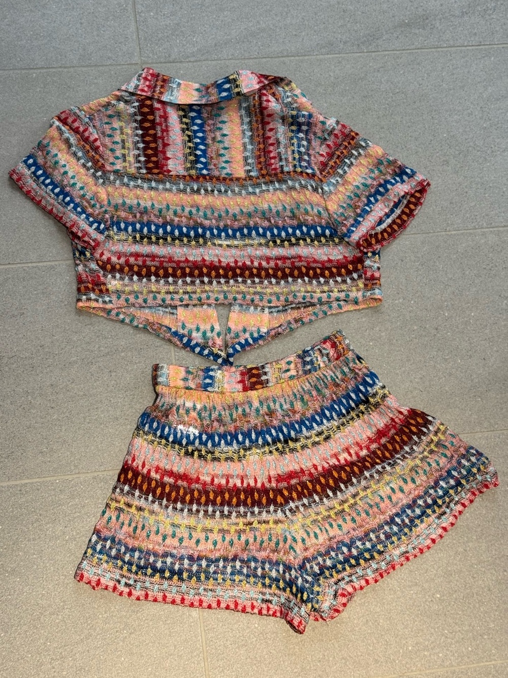 Missoni Knit Two-Piece Top & Shorts Set - Multicolor - Picture 2 of 5